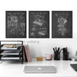 Computer Patent Vintage Posters and Prints Retro Blueprint Drawing Art Canvas Painting Office Wall Pictures Decoration Geek Gift - Image 3