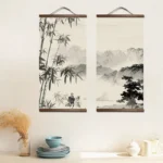 Chinese Traditional Style Black and White Landscape Painting for Sofa Background Canvas Painting Wall Art Picture HomeDecoration - Image 3