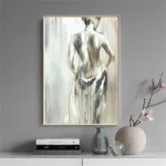 Nordic Home Decor Canvas Painting Wall Art Drawing Black and White Figure Poster Picture Scandinavian Art Print for Living Room