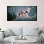 Black Love Kiss Canvas Painting Abstract Print Poster Pictures Home Bedroom Living Room Decoration Wall Art - Image 3
