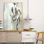 Nordic Home Decor Canvas Painting Wall Art Drawing Black and White Figure Poster Picture Scandinavian Art Print for Living Room - Image 4