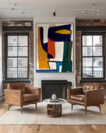 Large Colorful Abstract Handmade Canvas PaintingTexture Abstract Modern Painting Colorful Knife Hand-painted Abstract Wall Art - Image 6