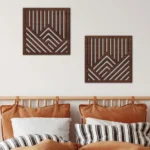 3D Wooden Mountain Wall Decor Craft Abstract Home Art nament Living Room Office Decoration Wood Wall Panel Figurines Miniatures