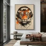 Banksy Graffiti Art Posters Animals Tiger Wolf Panda with Balloon Street Wall Art Canvas Painting Abstract Pop Art Home Decor - Image 5