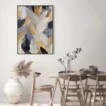 Scandinavian Abstract Golden Feather Nordic Poster Canvas Painting Wall Art Pictures Home Living Room Decor Gift - Image 3