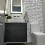 1 Pc 3d Wall Sticker Wall Panel Cut Geometric Diamond Carving Wood Tile Adhesive Bottom Non Self Adhesive Art Decorations - Image 6