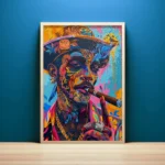 Pirate Pop Women Portrait Jamaican Cigar Smoking Surreal Poster Print Wall Art Pictures Canvas Painting Living Room Home Decor - Image 3