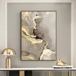 Marble Beige Gold Abstract Wall Art Posters Luxury Canvas Painting Prints Pictures Modern Living Room Interior Home Decoration - Image 5