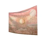 Textile Tapestry With Sun And Sky Design Mandala Tapestry Psychedelic Tapestry Room Decoration Items Pink Wall Hanging Wall Mat - Image 6
