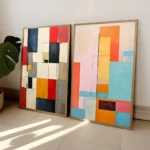 Geometric Abstract Shapes Expressionism Poster Print Canvas Painting Wall Art Pictures for Living Room and Bedroom Home Decor - Image 3