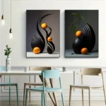3pcs/set Abstract Canvas Print Posters Three-dimensional Sculpture Ceramic Wall Art Poster Living Room Bedroom Bathroom Decor - Image 5