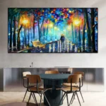 Modern Colorful Abstract Canvas Prints Art Rainy Garden Landscape Posters Picture Wall Art Painting for Living Room Bedroom - Image 6