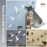 Nordic Style Resin Birds Creative For Wall 3D Sticker Living Room Animal Figurine Wall Mural TV Wall Background Home Decor Craft - Image 5