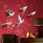Nordic Style Resin Birds Creative For Wall 3D Sticker Living Room Animal Figurine Wall Mural TV Wall Background Home Decor Craft - Image 2