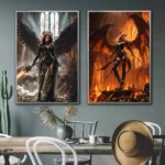 Abstract Fantasy Art Battle Angel Sexy Demon Fashion Posters Prints Canvas Painting Wall Art Picture Living Room Home Decor - Image 5