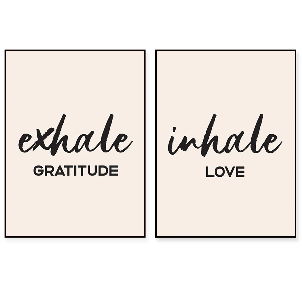 kf-S989439392130441283c2924d23fe7529u Inhale Exhale Print Set of 2 Digital Prints Boho Decor Spiritual Decor Instant Download Yoga Poster Bedroom Wall Art Boho Print - Image 1