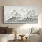 Modern Minimalist Mountain Relief Art Posters Prints 3D White Texture Mountain Landscape Canvas Painting Simple Wall Home Decor - Image 5