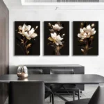 Luxury Black Golden Plant Leaf Canvas Poster Print Modern Home Abstract Wall Art Painting Living Room Decor Gift - Image 3