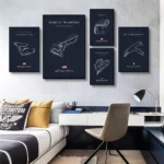 Formula 1 Internationa Track Circuit Canvas Painting F1 Wall Art Nordic Poster Aesthetic Motorsport Race Picture For Home Decor - Image 4