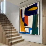 Large Colorful Abstract Handmade Canvas PaintingTexture Abstract Modern Painting Colorful Knife Hand-painted Abstract Wall Art - Image 3