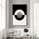 Abstract Modern Canvas Painting Art Geometrical Shapes Poster Black White Wall Art for Living Room Home Decoration Mural - Image 2
