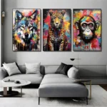 Banksy Graffiti Art Posters Animals Tiger Wolf Panda with Balloon Street Wall Art Canvas Painting Abstract Pop Art Home Decor - Image 6