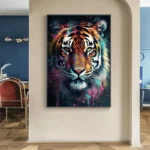 Lion Tiger Animal Portrait Poster Print Monkey Giraffe Canvas Painting Abstract Graffiti Wall Art Picture Living Room Home Decor - Image 3