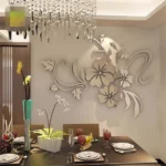 Acrylic Flower Mirror 3D Decorative Wall Stickers, Art Muralist for Bedroom TV Background Decoration - Image 3