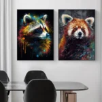 Lion Tiger Animal Portrait Poster Print Monkey Giraffe Canvas Painting Abstract Graffiti Wall Art Picture Living Room Home Decor - Image 2