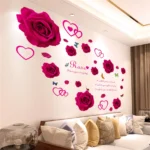 DIY Purple Lavender Living Room Wall Stickers Decor Self-adhesive Flowers Butterfly Wall Decals Mural Bedroom Home Decorations - Image 3