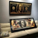 Art One Hundred Dollar Bills Canvas Paintings Modern Abstract Graffiti Money Poster Picture for Living Room Wall Decor Cuadros