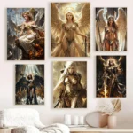 Abstract Fantasy Art Battle Angel Sexy Demon Fashion Posters Prints Canvas Painting Wall Art Picture Living Room Home Decor - Image 2
