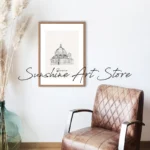 European Cities Minimal Line Art Poster Traveling Aesthetic Canvas Prints One Line Drawing Rome Amsterdam London Wall Decoration - Image 4