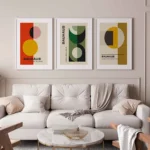 Creative Color Geometric Pattern Wall Art Canvas Painting Nordic Bauhaus Style Poster Print Picture for Modern Living Room Decor - Image 2