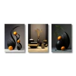 3pcs/set Abstract Canvas Print Posters Three-dimensional Sculpture Ceramic Wall Art Poster Living Room Bedroom Bathroom Decor - Image 4